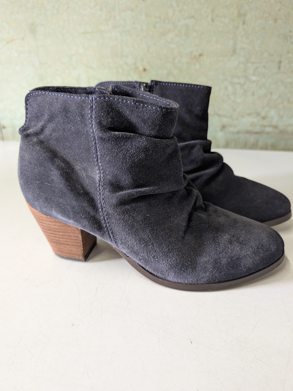 Diba- Blue/Grey Suede Ankle Booties 9.5